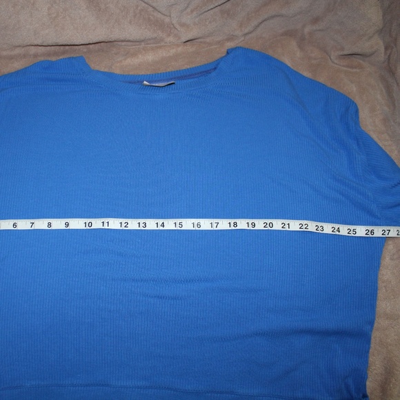 PreLoved Alexander Jane Blue Ribbed Long sleeve Crew Neck Top in Sz (L/XL) - Picture 7 of 7